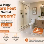 how many square feet is a normal bathroom