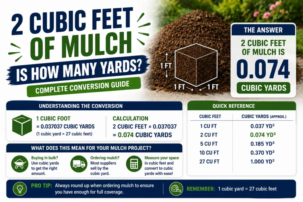 2 Cubic Feet of Mulch Is How Many Yards