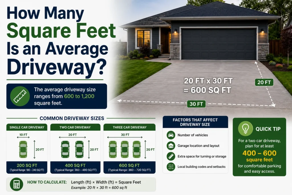 How Many Square Feet Is an Average Driveway