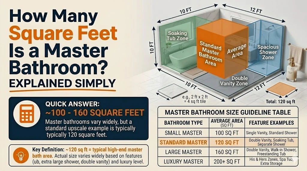 How Many Square Feet Is a Master Bathroom