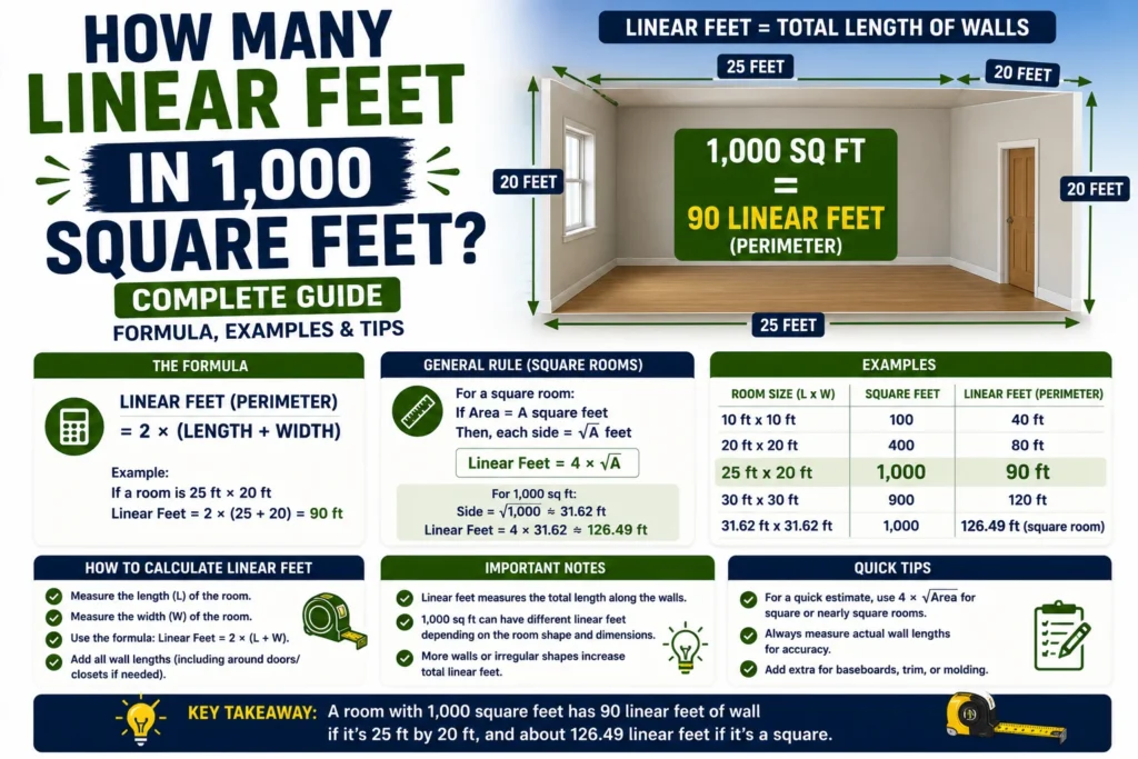 How Many Linear Feet in 1,000 Square Feet