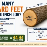 how many board feet in a 20 inch log