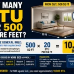 how many btu for 500 square feet