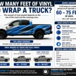 how many feet of vinyl to wrap a truck