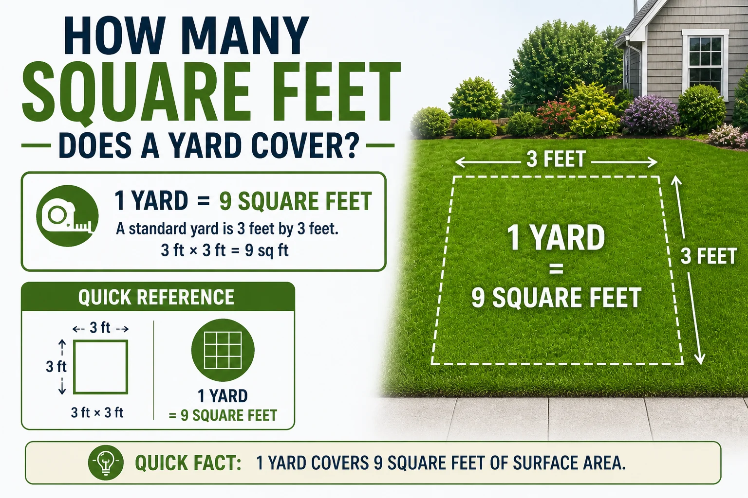 how many square feet does a yard cover
