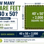 how many square feet is 40 x 50